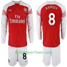 Koszulka Arsenal Aaron Ramsey 8 Dziecięcy Domowe Koszulki Piłkarskie 2018-2019 Długi Rękaw